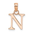 thumbnail image 1 of Diamond2Deal 14K Rose Gold Block Letter N Initial Pendant for Women, 1 of 5