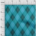 thumbnail image 2 of oneOone Rayon Turquoise Blue Fabric Check Sewing Material Print Fabric By The Yard 56 Inch Wide, 2 of 4