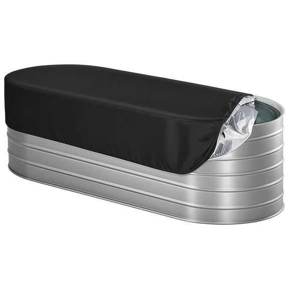 420D 6ft Oxford Cloth Pool Cover for Above Ground Pools, Oval Shape, Waterproof, Dust & Sun Protection, Aluminum Base, Suitable for 6ft Pools, Year-Round Use