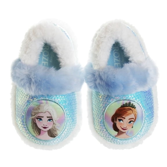 Disney Frozen Anna & Elsa Slip-on Nylex Fabric Slippers for Toddler Girls