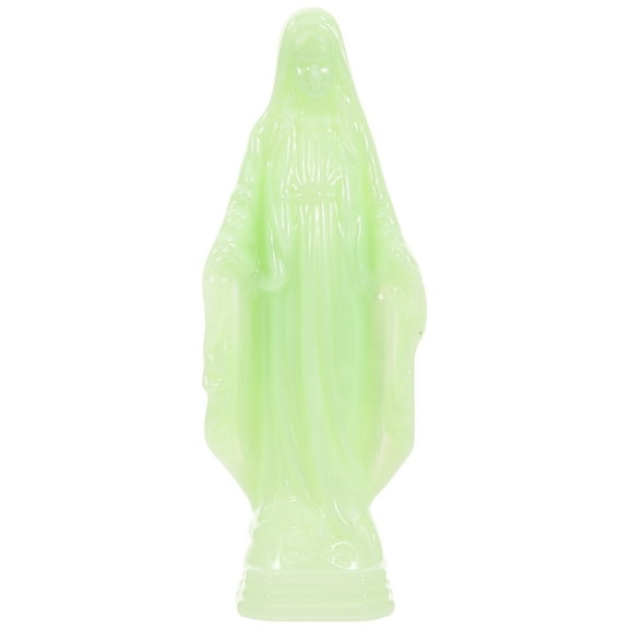 HOMEMAXS 1Set 7.1In Light Green Luminous Mother Mary Statue For Church Porch Decorations