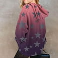 thumbnail image 4 of TFEOQRY Teen Girls Hooded Sweatshirt Long Sleeved Fashionable star printed Pattern T-shirt Round Neck Top with pockets, 4 of 4