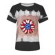 thumbnail image 3 of Tops Cortos para las Mujeres Día de la Independencia Corbata Impresa Manga Corta Cuello de la Tripulación, Tops de Corbata para las Mujeres, 3 of 4