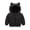 Black, variant on KYAIGUO Winter down Jacket for Toddler Kids Warm Cozy Puffer Padded Zipper Jacket Bear Hoods Infant Outerwear 9M-5 Years