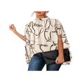 thumbnail image 2 of EIMELI Femmes Blouse d'Été Manches Chauves-Souris Chemise à Col Rond à Imprimé Uni, 2 of 4