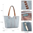thumbnail image 6 of Montana West Women's Oversized Hobo Tote Shoulder Satchel Bag, Blue, 6 of 6