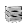 thumbnail image 5 of Pali 32 Inch Modern Nightstand Dresser Table Faux Crystals Mirror Silver - Saltoro Sherpi, 5 of 6