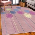 thumbnail image 3 of Dandelion Decorative Rug, Abstract Wildflower Silhouettes Botanical Inspirations Meadow in Summer Season, Quality Carpet for Bedroom Dorm and Living Room, 6 Sizes, Dried Rose, by Ambesonne, 3 of 4