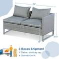 thumbnail image 3 of Costway Ensemble de Conversation pour Patio 2 Pcs Canapé Sectionnel Mobilier Siège Coussiné Jardin Gris, 3 of 10