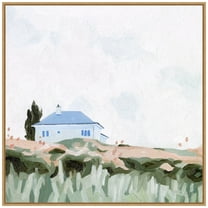 Amanti Art House on a Hill II Framed Canvas Wall Art Print
