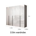thumbnail image 1 of Wardrobe Home Bedroom Light Luxury High-Gloss Simple Modern With Dressing Table Minimalist Four Or Six-Door White Large Closet My Lux Decor Round, 1 of 24