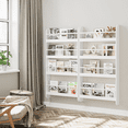 thumbnail image 4 of Homfa 4-Tier Wall Bookshelf Set of 2, 44.5"H Wall-Mounted Kids Bookshelf, Book Storage Rack for Kids Room, White, 4 of 9