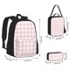 thumbnail image 2 of Balery Pink Checkboard Mochila Escolar 3 en 1 para Niños - Mochila Resistente con Lonchera Térmica y Estuche - Mochila Escolar para Niños y Niñas, 2 of 7