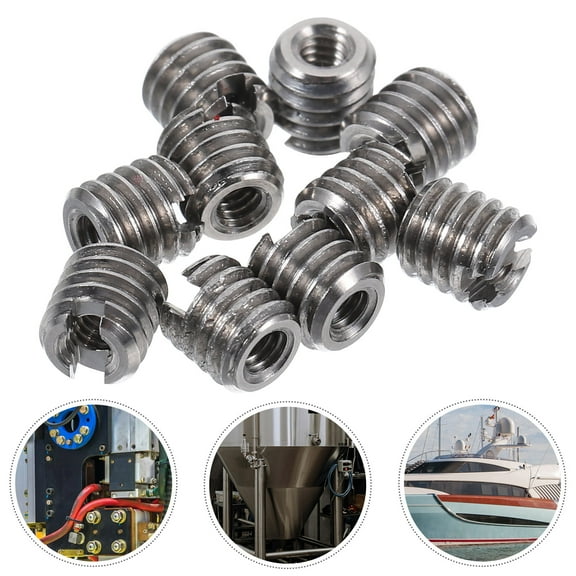 ADDHAT 10Pcs Square Threaded Insert Nuts for Furniture and Projects