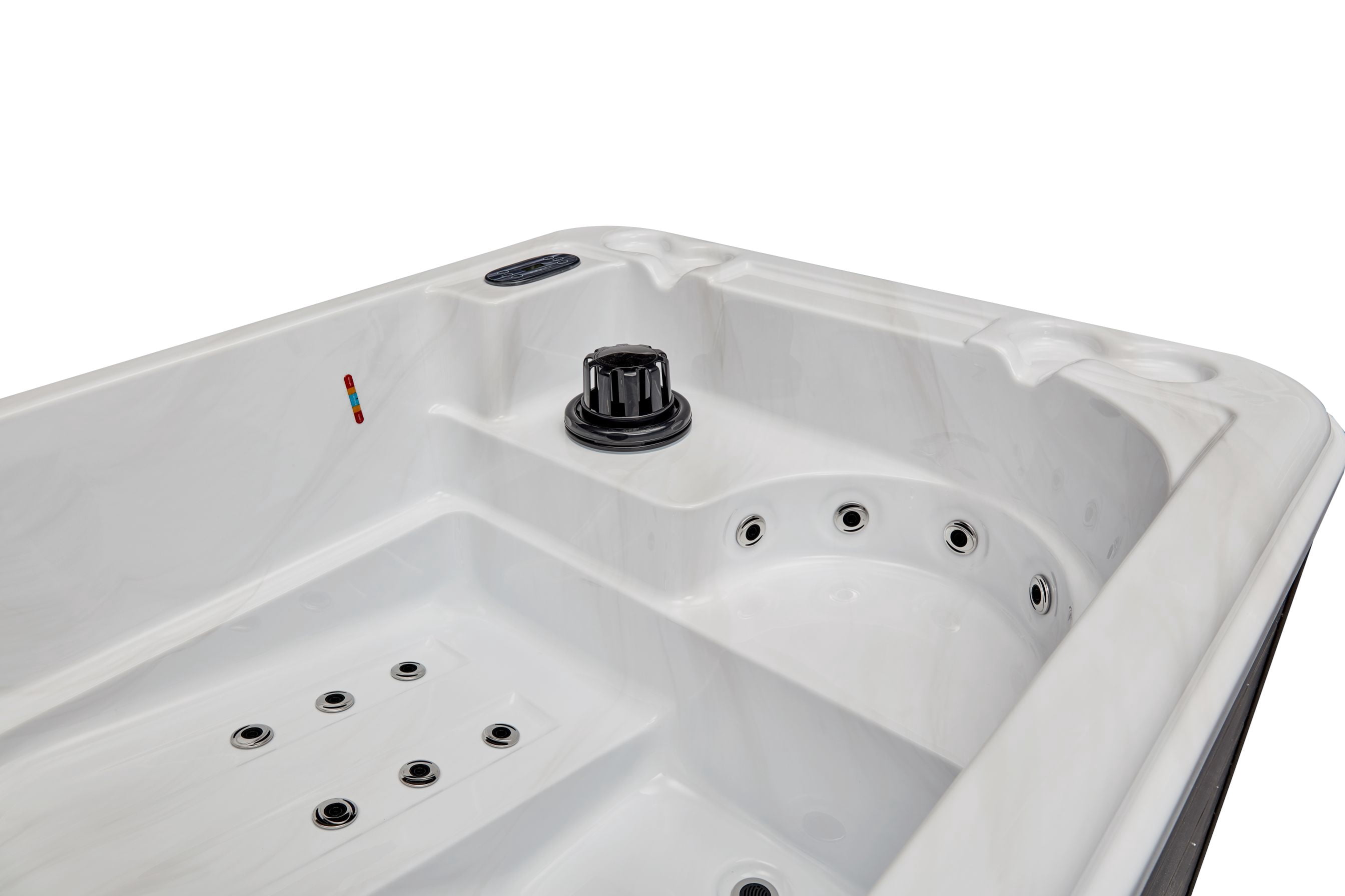Riley 3-Person 26 Jet Hot Tub with Two Lounge Seats, Bluetooth Sound System, Underwater Lighting and Ozone