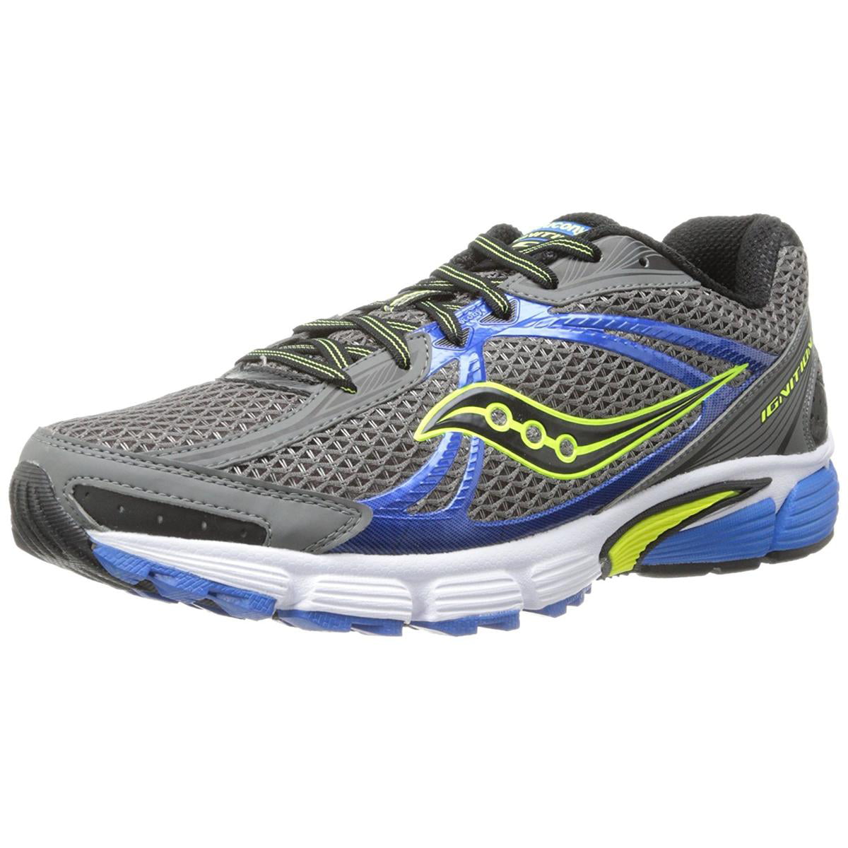 Saucony - Saucony Grid Ignition 5 Mens Grey/Blue/Citro Sneakers ...