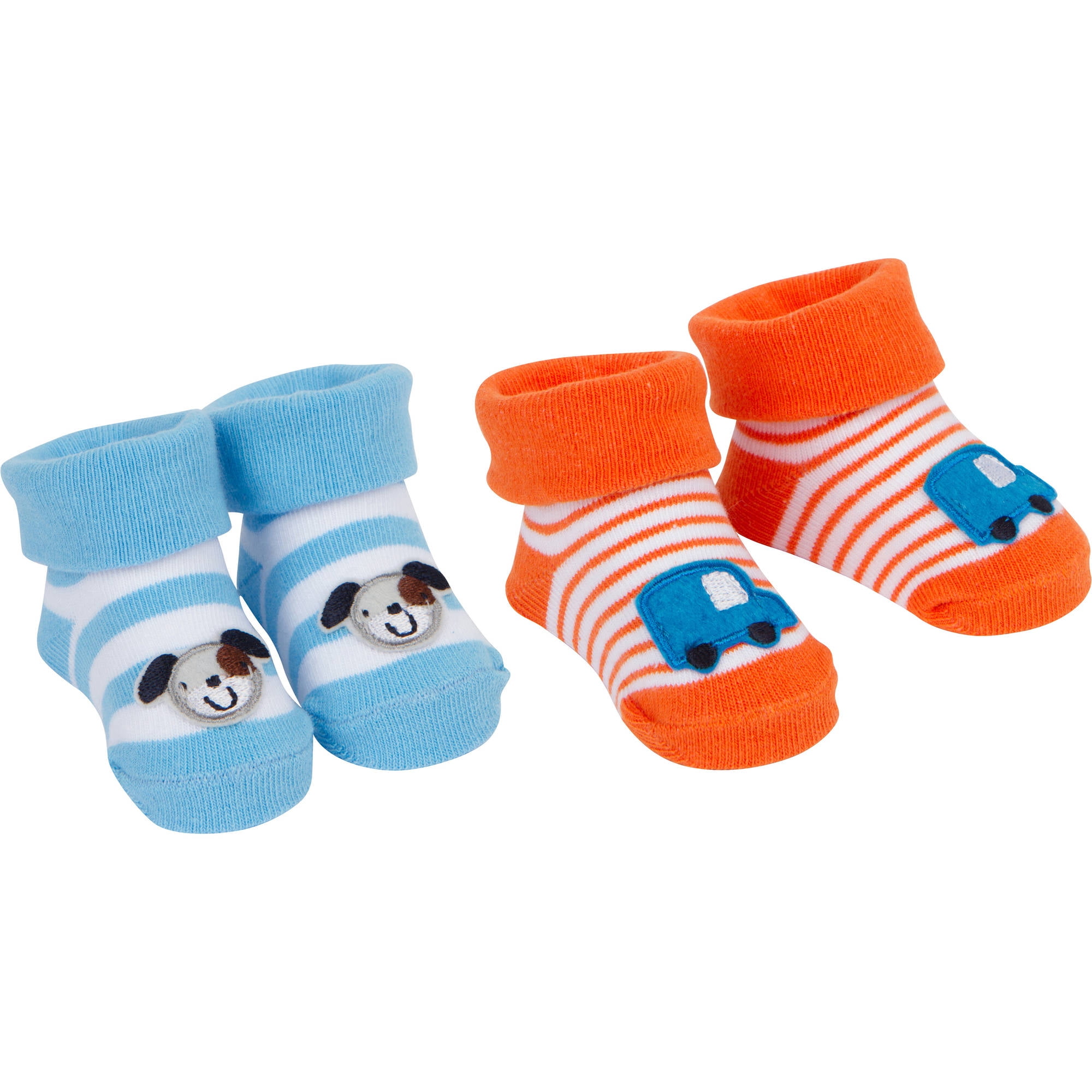 Newborn Baby Boy Jersey Bootie Sock, 2Pack