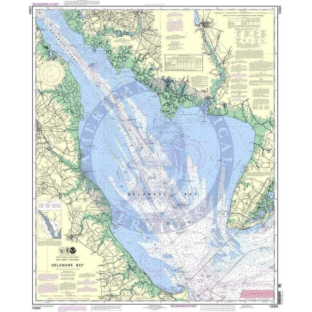 NOAA Nautical Chart 12304 Delaware Bay