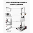 thumbnail image 5 of VEVOR Material Lift Winch Stacker, 400 lbs Capacity Pallet Truck Dolly, 51.1 in Max Lifting Height Manual Winch Stacker, Multifunctional Manual Pallet Truck Stacker with Wheels and Adjustable Plate, 5 of 9