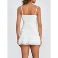 thumbnail image 6 of KelaJuan Women Slip Dress, Spaghetti Straps Lace Patchwork Slim Fit Bodycon Dress Summer Mini Dress, 6 of 6