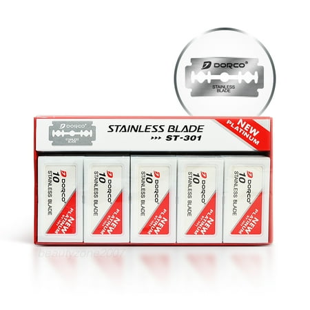 Dorco ST301 Platinum Extra Double Edge Razor Blades 100 Ct
