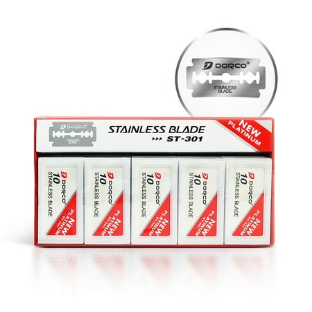 Dorco ST301 Platinum Extra Double Edge Razor Blades 100