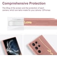 thumbnail image 3 of for Samsung Galaxy S23 Ultra Case, Back Cute Plating Love Letter Graphic with Anti-Fall Lens Cameras Cover Protection Soft TPU Shockproof Anti-Fingerprint Phone Cases for Women Girls Men-Pink, 3 of 12