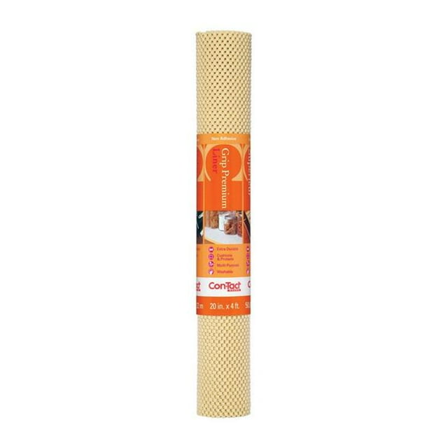 Con-Tact 6515498 4 Pi. x 20 Po. Doublure d'Étagère Non Adhésive Grip Premium, Amande