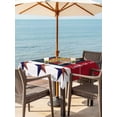 thumbnail image 3 of Outdoor Tablecloths with Umbrella Hole & Zipper, Independence Day 54x54 Inch Square Tablecloths, Red Truck USA Flag Star Sunflowers Waterproof Table Cloth, Patio/Pool/Picnic Table Covers, 3 of 8