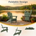 thumbnail image 4 of KINGYES Adirondack Chair with Cup Holders, HDPE Folding Adirondack, Fir Pit Chairs for Patio Garden Backyard Deck, 4 of 10