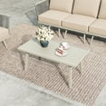 thumbnail image 4 of SUMMIT LIVING 4-Piece Wicker Patio Furniture Set with Detachable Armrests and Thick Cushions, 5 Seat Outdoor Conversation Set with Coffee Table, Cool Gray, 4 of 11
