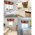 thumbnail image 5 of Puerto Rico Flag Curtain Valance for Windows/Living Room/Kitchen/Bathroom/Café, Short Rod Pocket Tier Curtain Window Treatment Panel Frog Red Flower Summer Leaf Topper Curtain 54''x18'', 5 of 6
