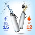 thumbnail image 2 of 29oz Insulated Water Bottle with Tea Infuser, Stainless Steel Travel Mug, Ice Frozen Print, 2 of 6