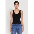 thumbnail image 2 of Womens Seamless Ribbed Knit V Neck Tank Top, 2 of 5