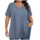 thumbnail image 1 of Tops de Manga Corta de Tamaño Más de las Mujeres, Blusas de Cuello en V Impresas de Verano de Moda para Uso Casual, Diario Y de Fiesta, 1 of 8