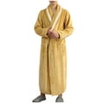 thumbnail image 3 of Seductiva Clothing Robes for Women Unisex Bathrobe Pocket Breathable Flannel Long Splicing Soft Sleepwear SPA Robe Soft Lightweight, 3 of 9