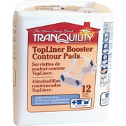 Tranquility TopLiner Booster Contour Pads Incontinence Booster Pad, 12