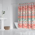 thumbnail image 2 of Pink Pioneer Flower Striped Pattern Shower Curtain 72"x84" ,Bathroom Decorative Shower Curtains Set with 12 Hooks,Modern Waterproof Washable Shower Curtain, 2 of 6