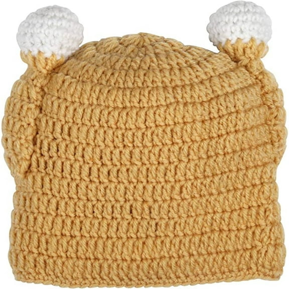 Naler Thanksgiving Turkey Knitted Crochet Unisex Toddler Brown Beanie Hat, 1 Piece