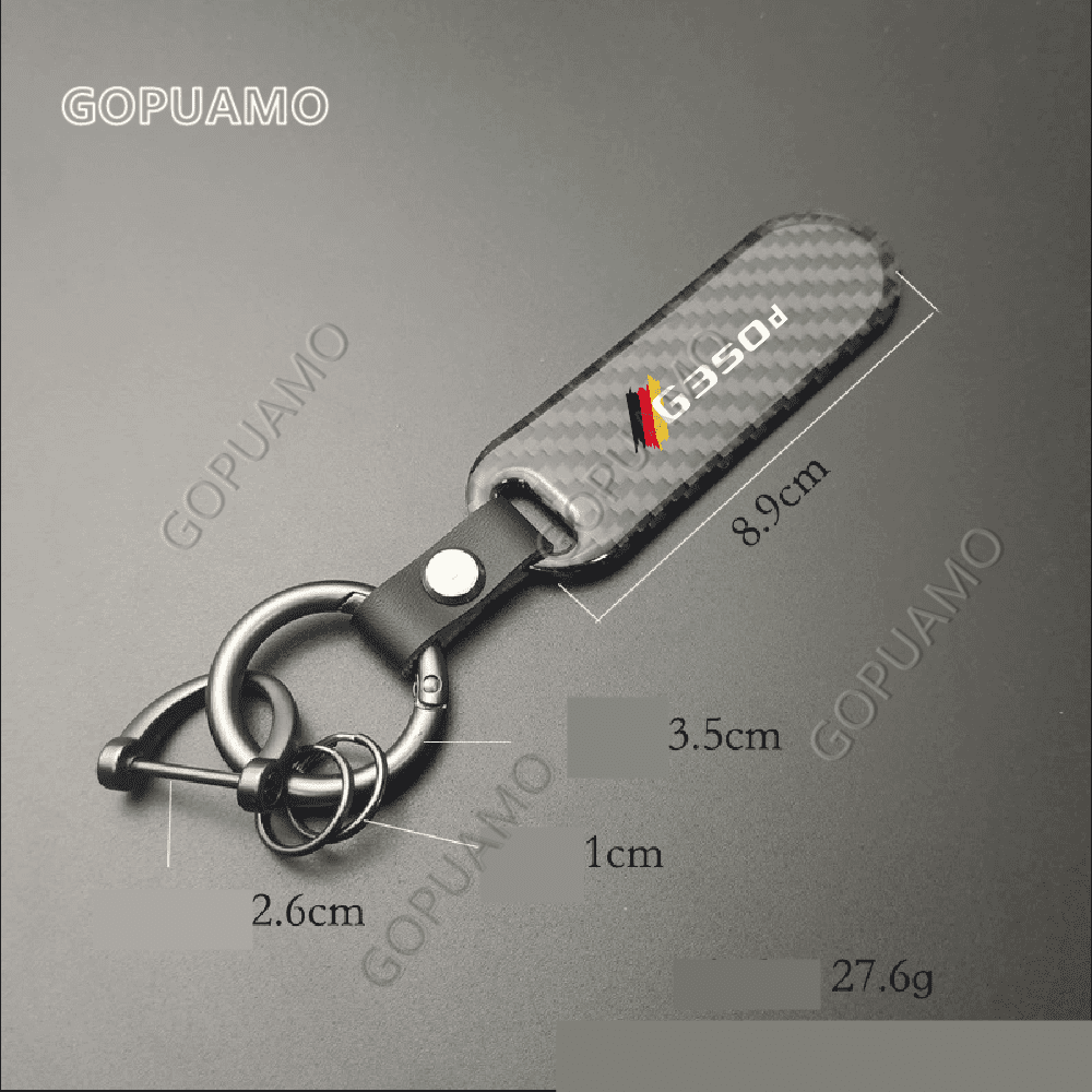 Car Key Chains For Mercedes Benz G350d KeyChain Carbon fiber Keyrings Ring Carbon Fiber Texture