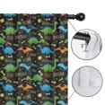 thumbnail image 4 of Blackout Kids Curtains,Black Cartoon Dinosaurs Roar Pattern Childrens Insulated Curtains Set Of 2,Bedroom Essentials,Toddler Room Decor 52"x63", 4 of 5