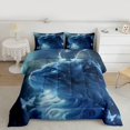 thumbnail image 2 of Feelyou Dreamy Cat Animal Full Size Comforter Sets, Glitter Butterfly Bedding Sets, 3pcs, 2 of 8