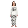 thumbnail image 4 of Slapsquatch Bigfoot Hockey Matching Family Christmas Pajamas With Dog, Beige Sasquatch Holiday PJs, Plus Sizes, With Pockets, 4 of 7