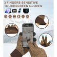 thumbnail image 3 of Men's Winter Hat Scarf Gloves Set, 3 PCS Warm Beanie Long Scarf fleece lined Touchscreen Gloves for Cold Weather, 3 of 14
