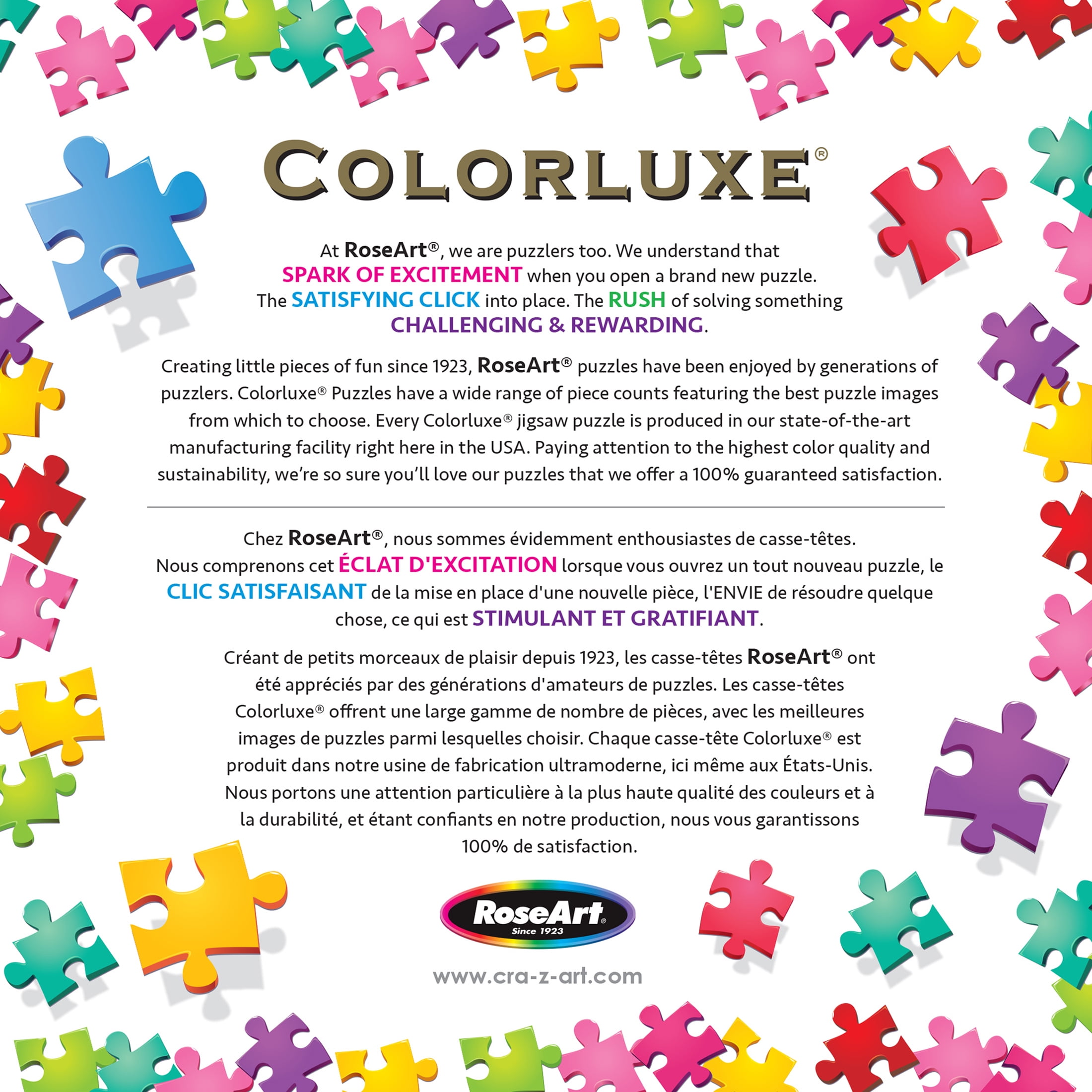 RoseArt - Colorluxe 500 pièces -Heure du dîner- Puzzle à emboîter pour adultes