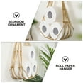 thumbnail image 3 of MasteelfCA 1Pc Roll Paper Woven Storage Container Book Magazine Hanging Storage Organizer, 3 of 7