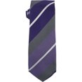 thumbnail image 1 of Alfani Mens Warren Stripe Self-tied Necktie, Púrpura, Talla única, 1 of 1