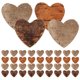thumbnail image 1 of 80 rodajas de madera en forma de corazón para manualidades, centros de mesa de boda y bricolaje., 1 of 8