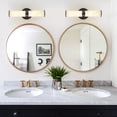 thumbnail image 2 of Set of 2 Resin Imitation Marble and Chrome Wall Sconce, Modern Vertical Light Fixture for Bathrooms, Hallways, and Bedrooms (Only Indoor), Black, 2 of 9
