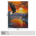 thumbnail image 4 of TIAOTIAOHOU Eagle Blanket Sunset Hawk Blanket Soft Fuzzy Plush Throw Blankets for Couch Bed, 4 of 6